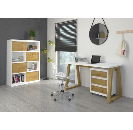 Písací stôl s kontajnerom IWO I Artisan+White Písací stôl s kontajnerom IWO I Artisan+White
