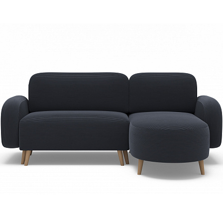 Bawal corner sofa with sleeping function and storage compartment, dark grey velvet, right-hand side Jarell 06 188x100 Right 1
