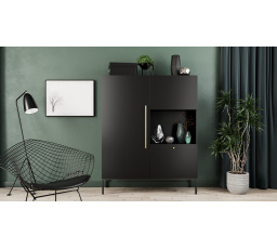 Vitrína LANZZI 120, Čierny Mat