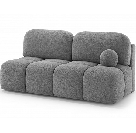 Pohovka Nuwia s funkciou spania a úložným boxom, sivé buklé čalúnenie Modullo 01 145x200 1