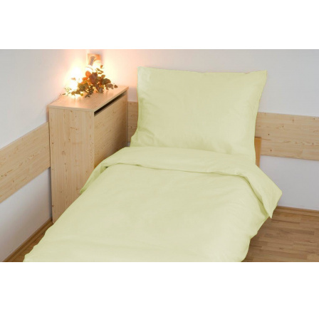 Predĺžené obliečky bavlna UNI 140x220, 70x90cm Svetlo žltá nitkový gombík