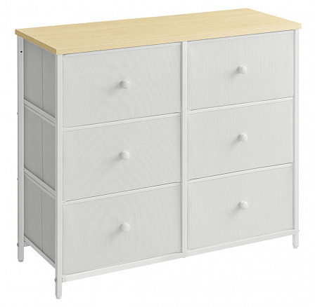 Komoda 80x30x71cm, kov, bílá, AUK-E1032 WT