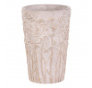 Obal betonový - květinový vzor, vysoký, vel. M, šedý