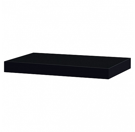 Nástenná polica 40 cm, MDF, čierna, vysoký lesk, balená v ochrannej fólii