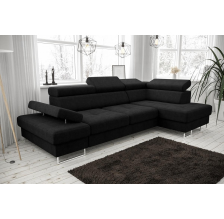 Rohová sedacia súprava GALAXY MINI 170x280 - čierna, pravá Rohová sedacia súprava GALAXY MINI 170x280 - čierna, pravá