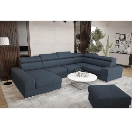 Rohová sedacia súprava ROYAL MAX II priemer 30x375x185 - modrá, pravá Rohová sedacia súprava ROYAL MAX II priemer 30x375x185 - modrá, pravá
