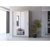 Šatní skriňa so zrkadlom NOEMI 01, Dub Sonoma/Biela