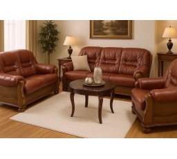 Kožená sedacia súprava Royal 3f+2+1 rozkladacia S42/D9