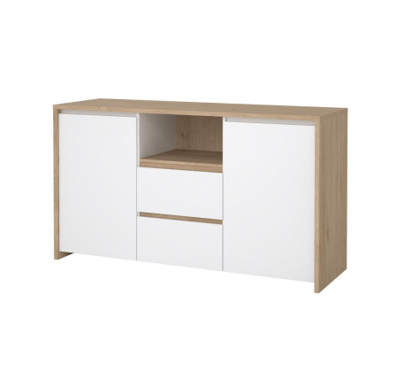 Komoda Nerea 318, jackson hickory/biely lesk