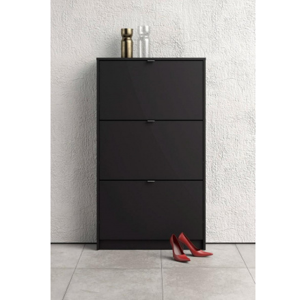 Botník FLAP 006 3KL, Čierny mat