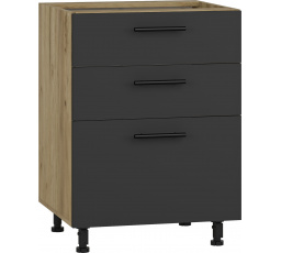 Kuchynská dolná skrinka VENTO D3S-60/82, dub antracit