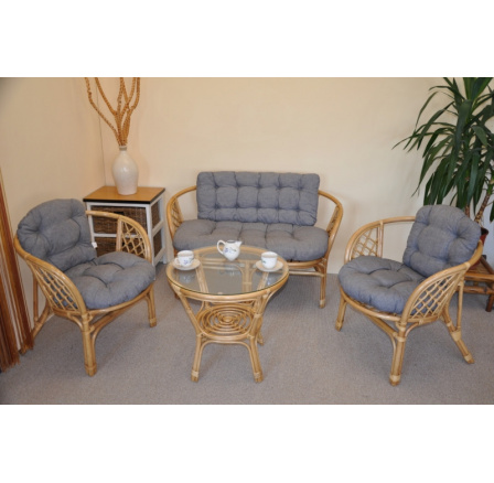 Vankúše pre súpravu Bahama veľké kompletné šedé zvýraznenia