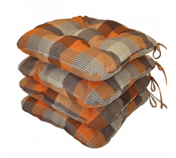 Sedák UNI motív UNIKO oranžová kocka - set 4 kusy