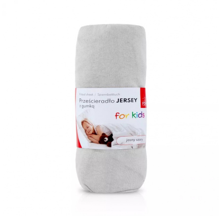 Detská plachta JERSEY svetlosivá - 80 x 180