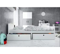 Detská posteľ AREK s matracom, 80x200 cm, Biela