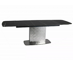 Jedálenský stôl MONCLER CERAMIC, Sahara Noir čierny mat/Nerezová oceľ