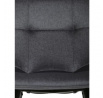 Stolička barová, sivá látka, štvornohá kovová podnož, čierny mat