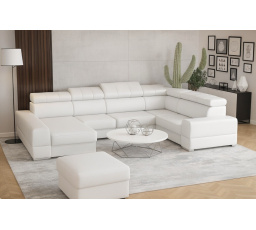 Rohová sedacia súprava ROYAL MAX II priemer 30x375x185 prírodná koža - pravá, prírodná koža - voliteľná farba