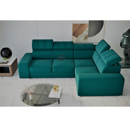 Rohová sedacia súprava ROYAL II 280×210 - pravá, tyrkysová