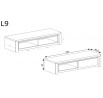 RTV truhlica LIVINIO L9 Ribbeck / Biely lesk