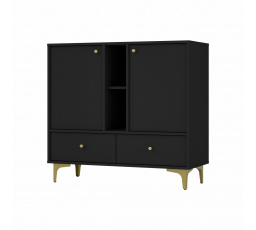 Komoda Tomila 825/1, čierny grafit