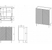 Komoda ONDA 2D2S, čierna / dub artisan