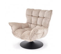 HAGEN relaxačné kreslo s funkciou otáčania a hojdania, béžové (1p=1ks)