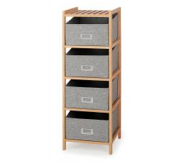 Regál REG10, prírodná/sivá