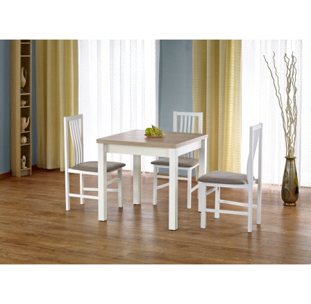 Jedálenský stôl GRACJAN, dub sonoma/biela