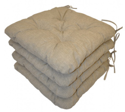 Vankúš na sedenie UNI Maxi tmavobéžový - sada 4 ks