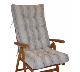 Poduška na teakové záhradné kreslo vysoké - látka Antik pruh