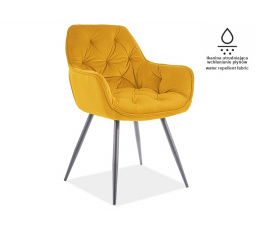 Jedálenská stolička CHERRY MATT žltá Velvet 48