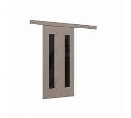 Drzwi przesuwne naścienne HERS 96 Kaszmir+Czarny Lacobel