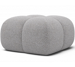 Čalúnený puf Covio, sivý ženilkový Kendell 03 85x52
