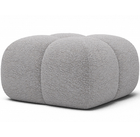Čalúnený puf Covio, sivý ženilkový Kendell 03 85x52