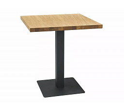 Jedálenský stôl PURO, prírodná dyha, dub/čierny