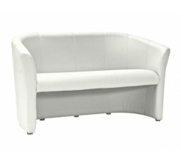 Pohovka TM-3, Biela ekokoža EK-26/Wenge