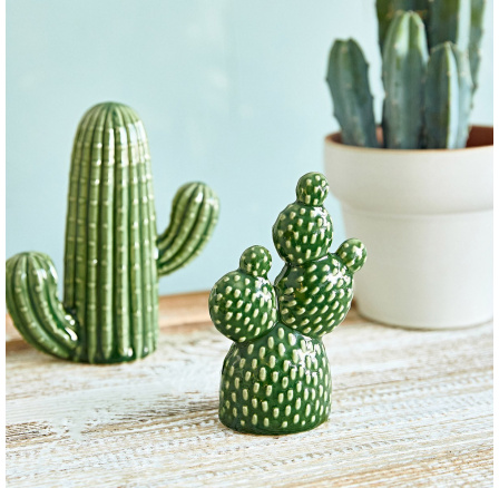 Stojaca dekorácia KAKTUS keramický kaktus 9x5x15 cm 882109