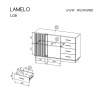 Systém "LAMELO" LA6 (Komoda 2D4S) - Farba: čierna