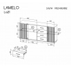 Systém "LAMELO" LA21 (komoda 3D4S) - Farba: čierna