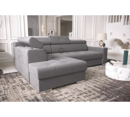 Rohová sedacia súprava s funkciou spania MARGO I 260×185 - sivá, ľavá