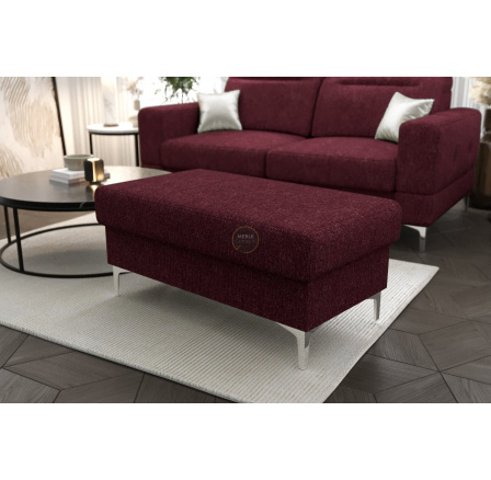 Taburet s úložným priestorom MALIBU 100x55 cm - bordová