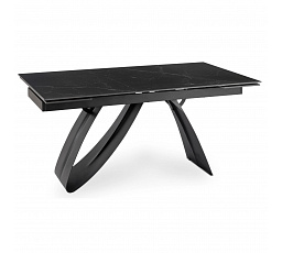 Stôl DEVON Keramický Rozkladací 160-220 cm Čierny Mramor/Čierny