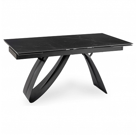 Stôl DEVON Keramický Rozkladací 160-220 cm Čierny Mramor/Čierny