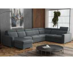 Sedacia súprava Petrit U1 ľavá Paros tmavo sivá