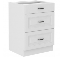 Kuchynská dolná skrinka STIPE 60 D 3S BB, Biela