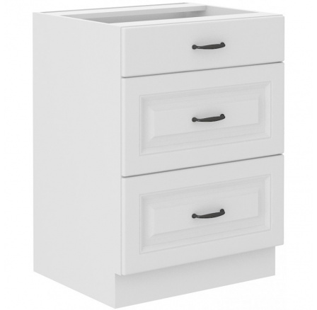 Kuchynská dolná skrinka STIPE 60 D 3S BB, Biela