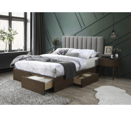 Posteľ GORASHI 160, sivá/orech