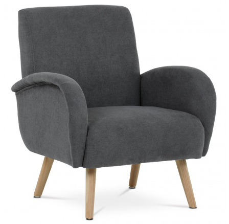 Relaxačné kreslo, sivá látka, drevené nohy. Relaxačné kreslo, sivá látka, drevené nohy.