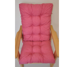 Vankúš pre záhradné kreslo vysoké - látka malinová melír